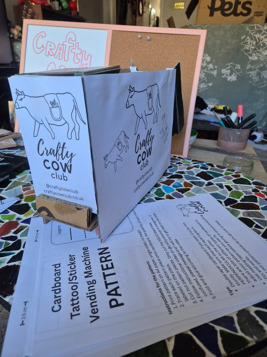 Cardboard Sticker Vending Machine Template