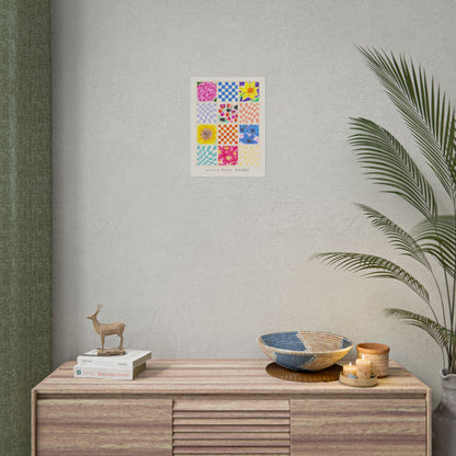 Floral Patchwork  Poster | "You Are So Blooming Beautiful"