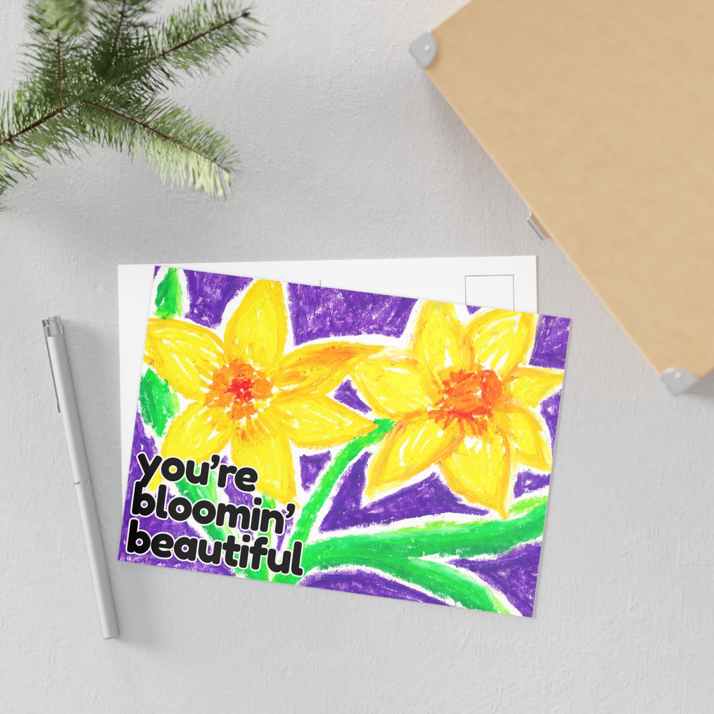 February | Daffodil | Flower of the Month Fine Art Postcards