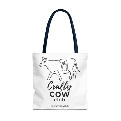 Crafty Cow Club Tote Bag | Canvas Tote for Crafters