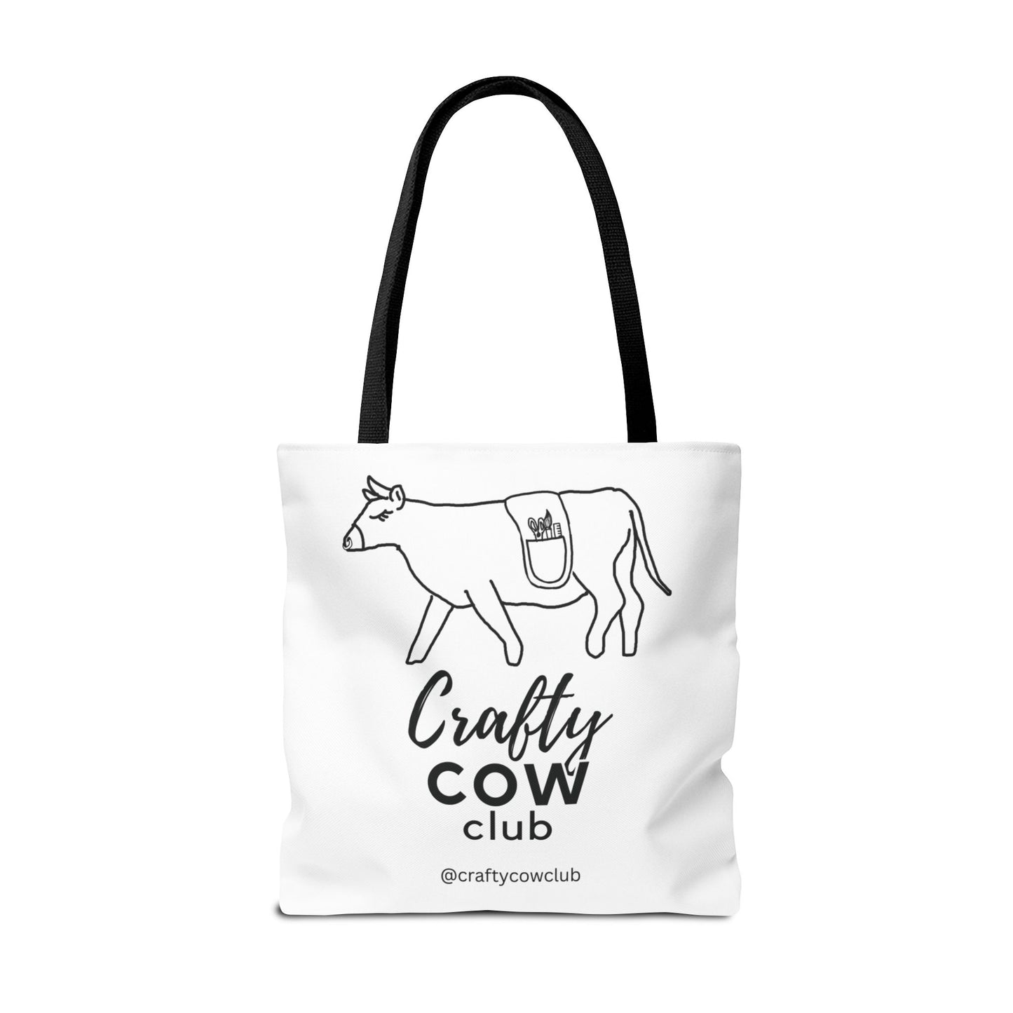 Crafty Cow Club Tote Bag | Canvas Tote for Crafters