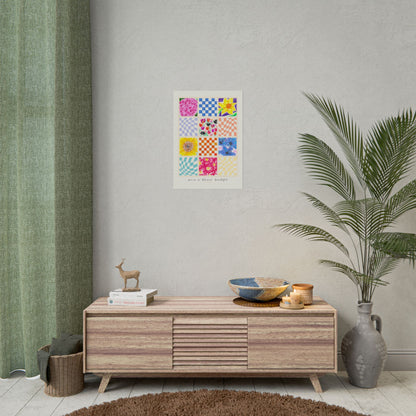 Floral Patchwork  Poster | "You Are So Blooming Beautiful"