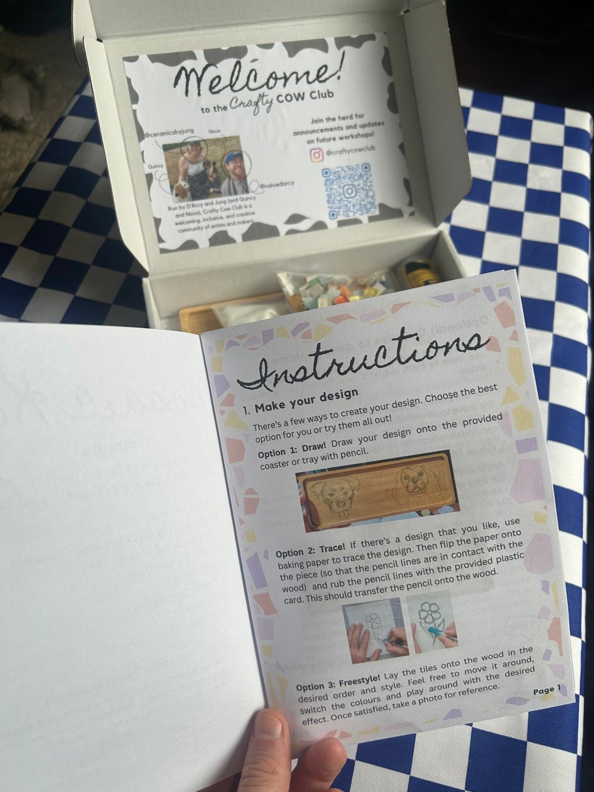 Handmade Mosaic Coaster Kit | Everything included