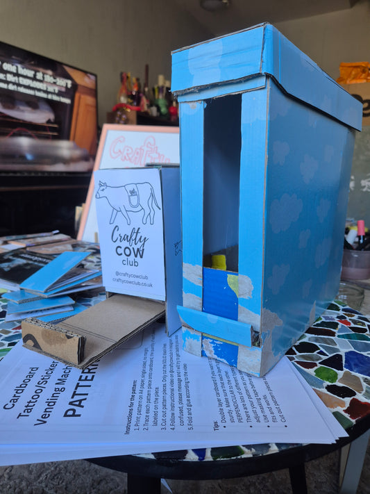 Cardboard Sticker Vending Machine Template