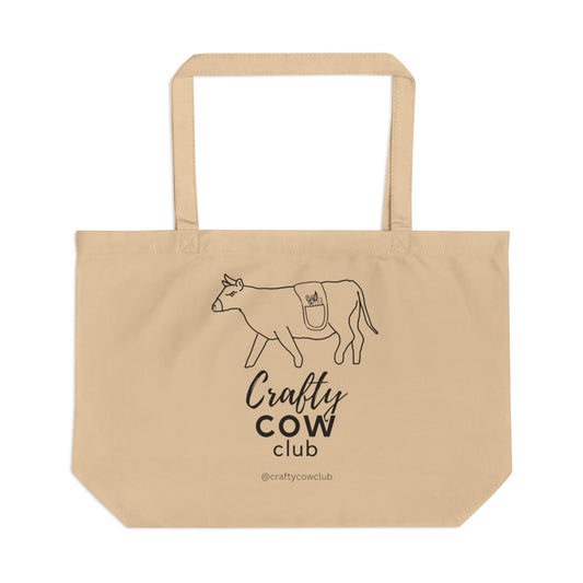 Crafty Cow Club Eco Tote — Large Reusable Canvas Life Bag