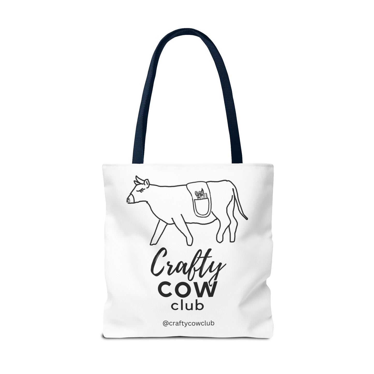 Crafty Cow Club Tote Bag | Canvas Tote for Crafters