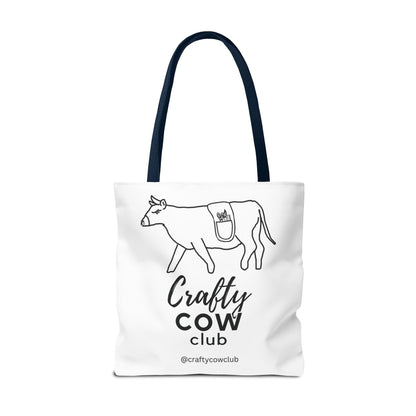 Crafty Cow Club Tote Bag | Canvas Tote for Crafters