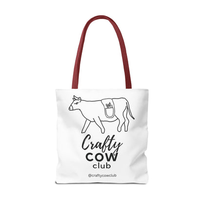 Crafty Cow Club Tote Bag | Canvas Tote for Crafters