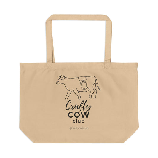 Crafty Cow Club Eco Tote — Large Reusable Canvas Life Bag