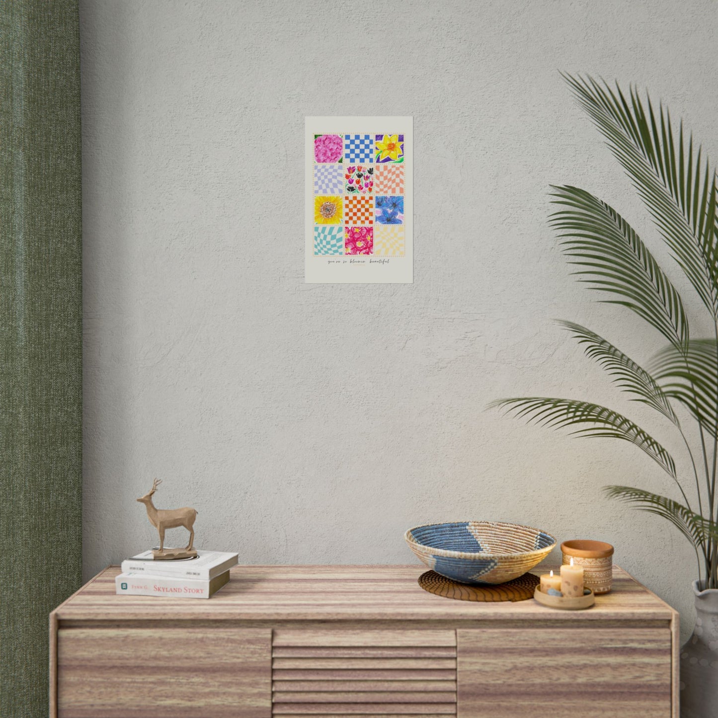 Floral Patchwork  Poster | "You Are So Blooming Beautiful"