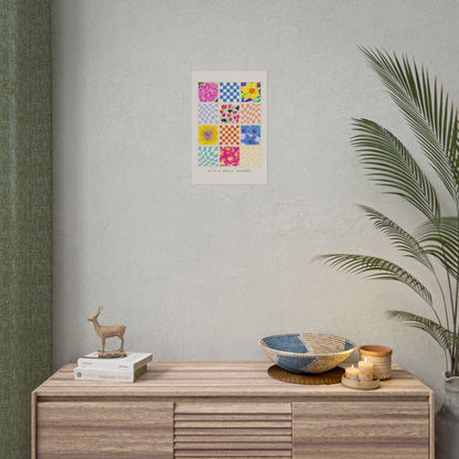 Floral Patchwork  Poster | "You Are So Blooming Beautiful"