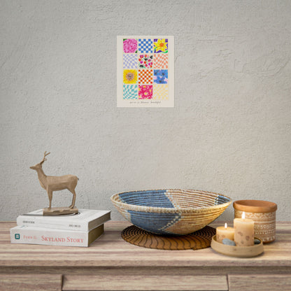 Floral Patchwork  Poster | "You Are So Blooming Beautiful"