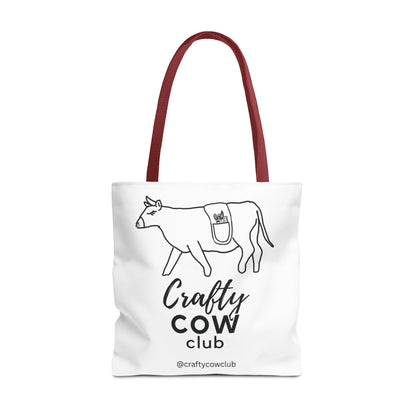 Crafty Cow Club Tote Bag | Canvas Tote for Crafters