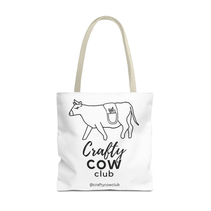 Crafty Cow Club Tote Bag | Canvas Tote for Crafters