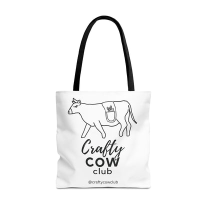 Crafty Cow Club Tote Bag | Canvas Tote for Crafters
