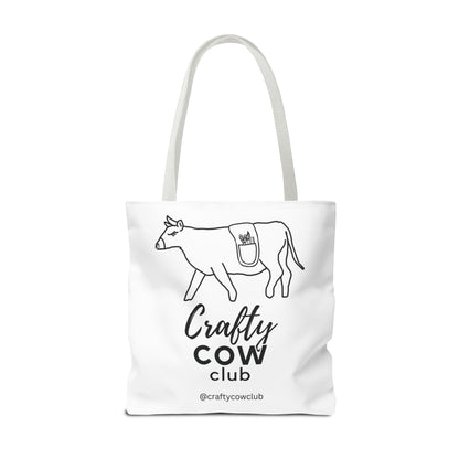 Crafty Cow Club Tote Bag | Canvas Tote for Crafters