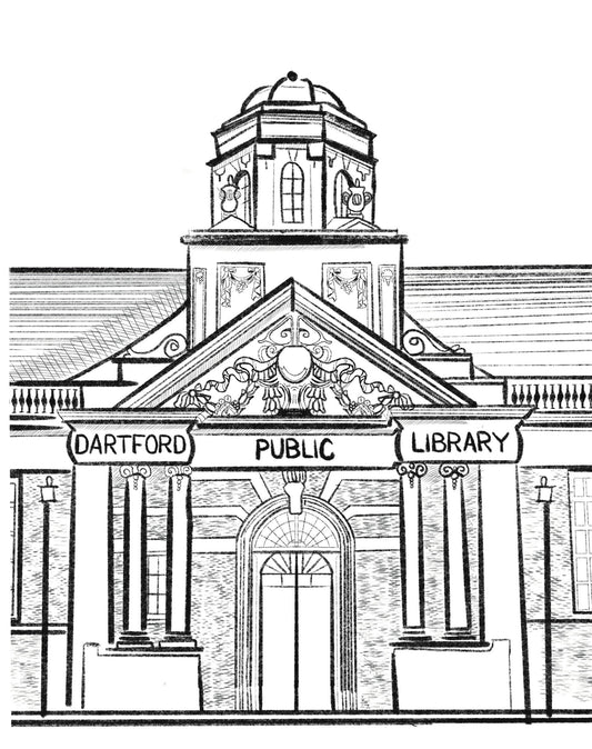 Dartford Public Library | Dartford | A6 Art Print