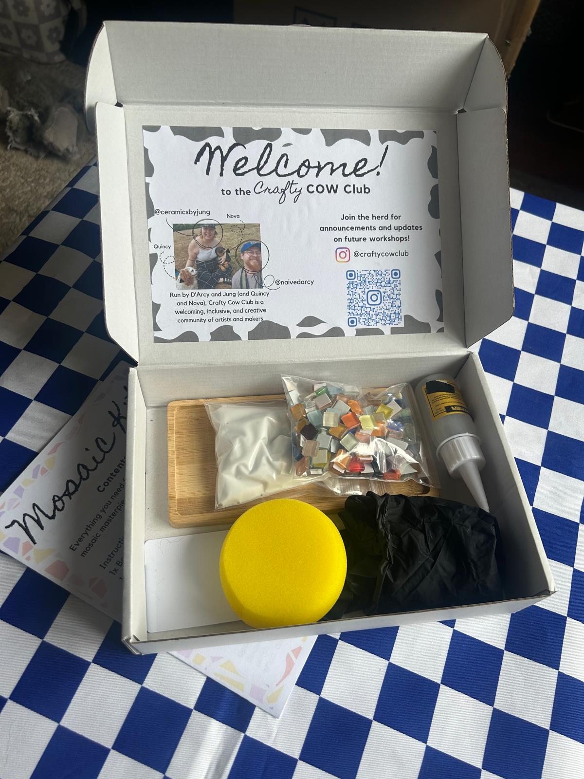 Handmade Mosaic Coaster Kit | Everything included